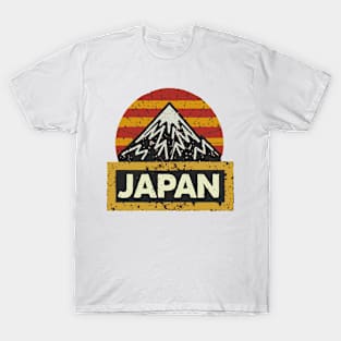 Colorful Japan Distressed Grunge Retro Design T-Shirt